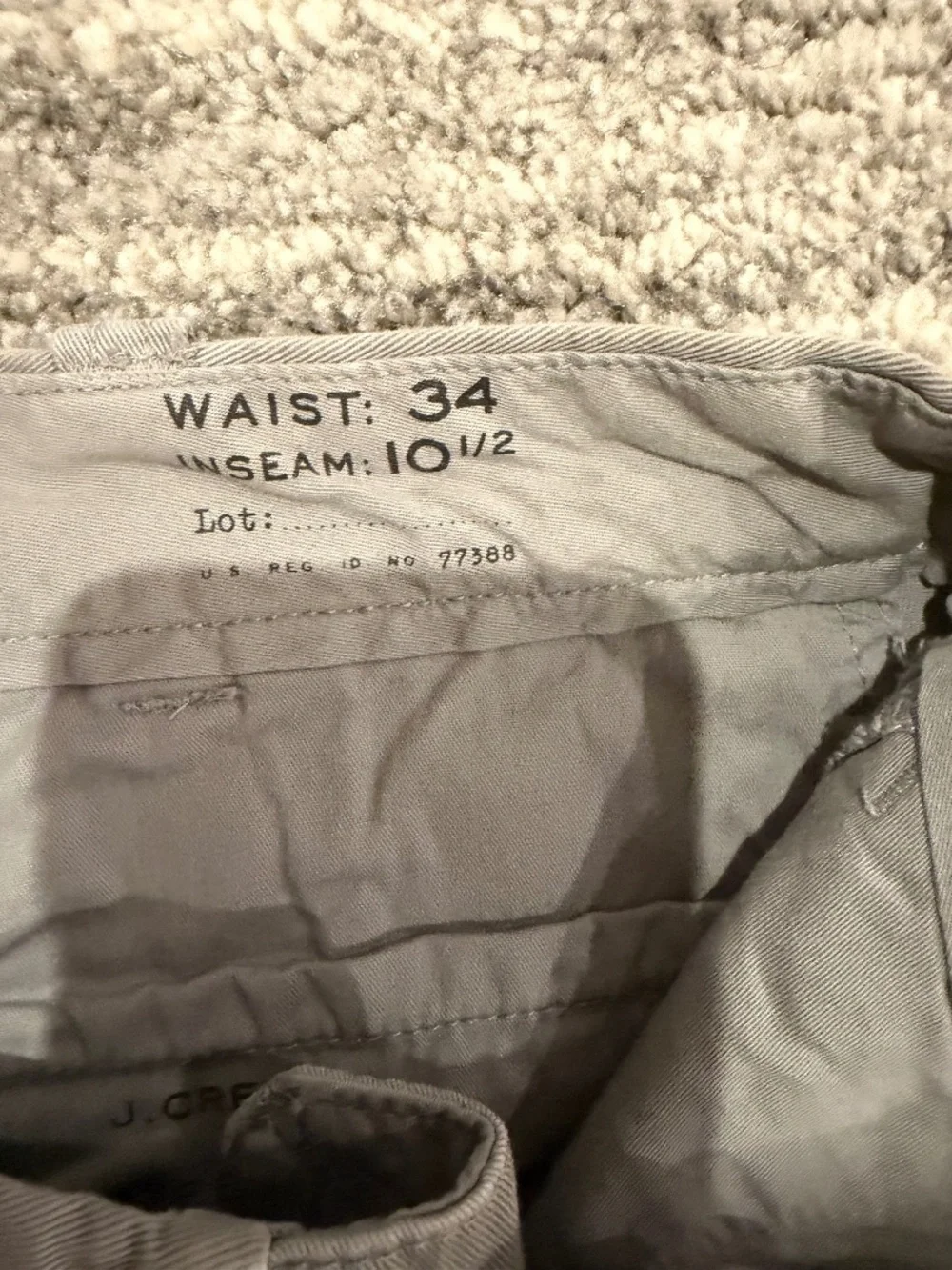 J. Crew Mens Shorts Gray Size 34